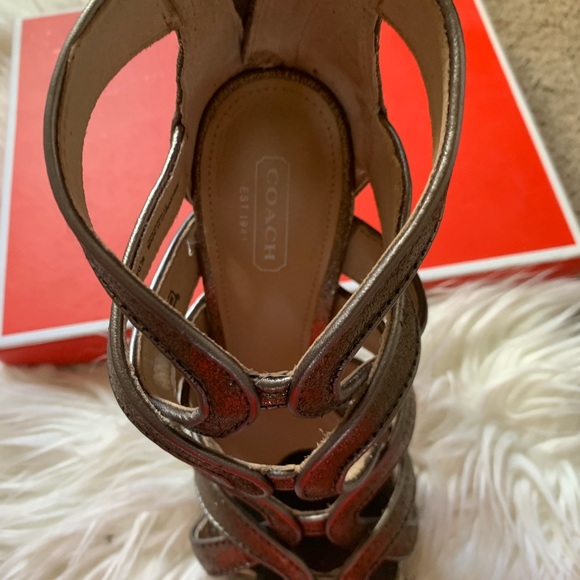 Coach Grey suede heels size 8 COACH - Picture 8 of 10